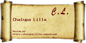 Chalupa Lilla névjegykártya
