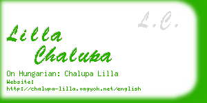 lilla chalupa business card